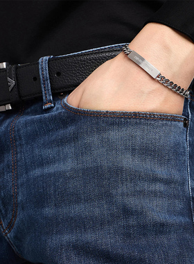 新款阿玛尼男士手链曾舜晞同款欧美嘻哈古巴潮牌手链送男友礼物