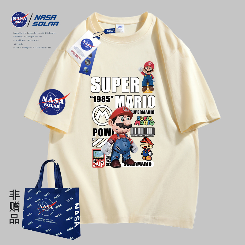 【任选4件99】NASA联名潮牌纯棉T恤短袖
