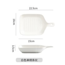 Baking tray Nordic wind cutlery ceramic tray microwave oven with creative plate Home baking cheese Baking Rice Oven Special