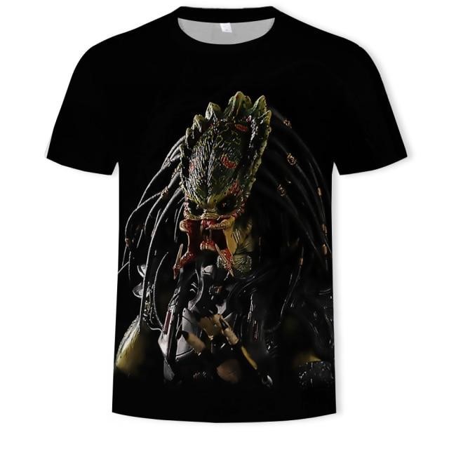 Predator 3D Print Men's T-Shirt铁血战士3D数码印花男士短袖T恤 - 图0