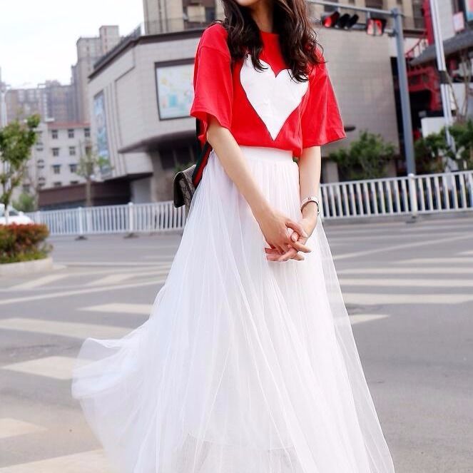 Ladies Four Seasons Wearable Mesh Skirt女四季可穿网纱半身裙 - 图0