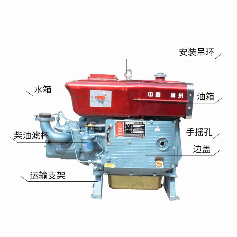 常州柴油机单缸15/18/22/28/30/35/40马力水冷船用拖拉机农用发电-图2