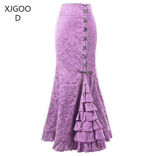 Vintage fishtail skirt for small girls小个子女生松紧腰鱼尾裙 - 图0