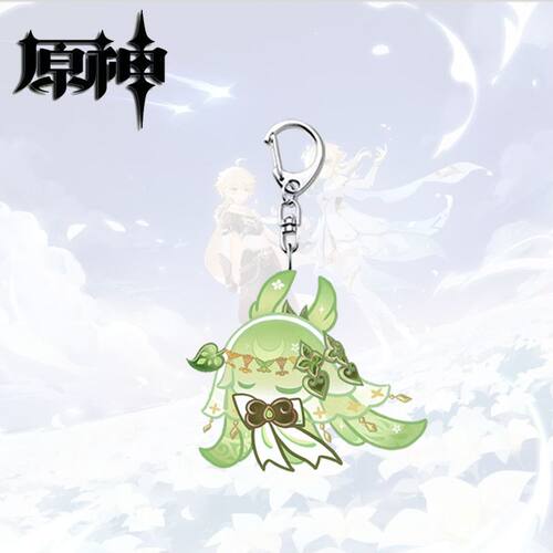原神周边亚克力钥匙扣高颜值可爱月灵魈荧芙宁娜学生书包挂件饰品 - 图0
