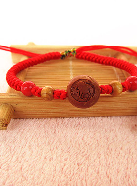 2022本命年十二生肖牛红绳手链