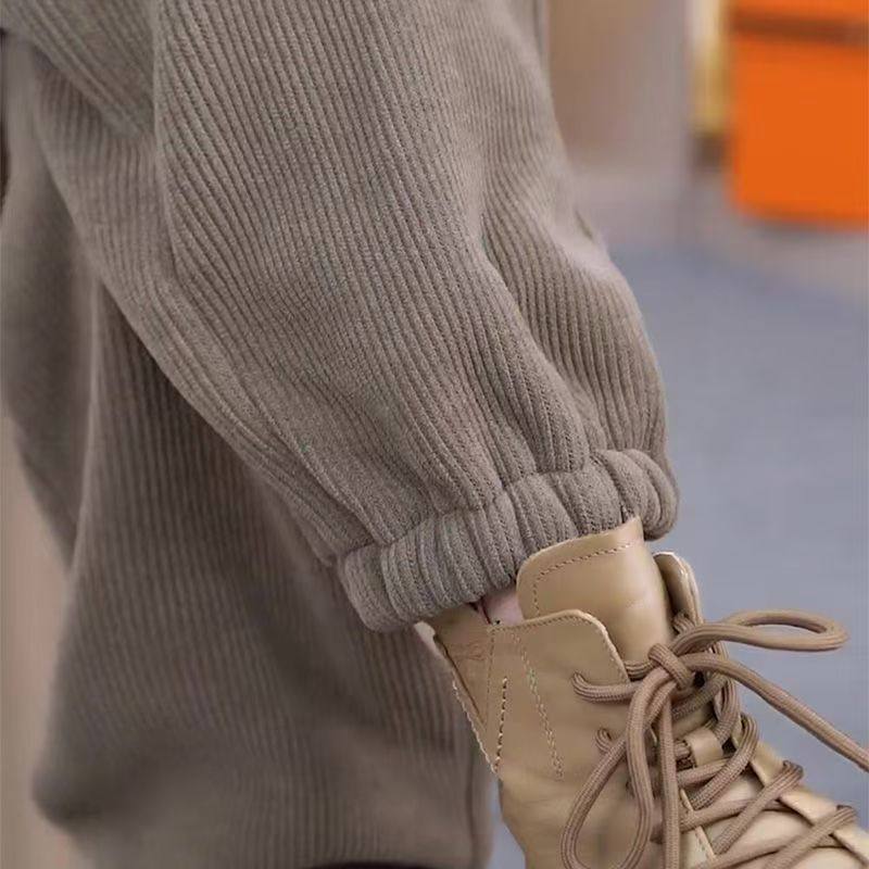 300斤大码羊羔绒加厚冬季新款哈伦裤女宽松显瘦胖MM200斤高腰束脚,淘宝优惠券,粉丝福利购,淘宝优惠卷