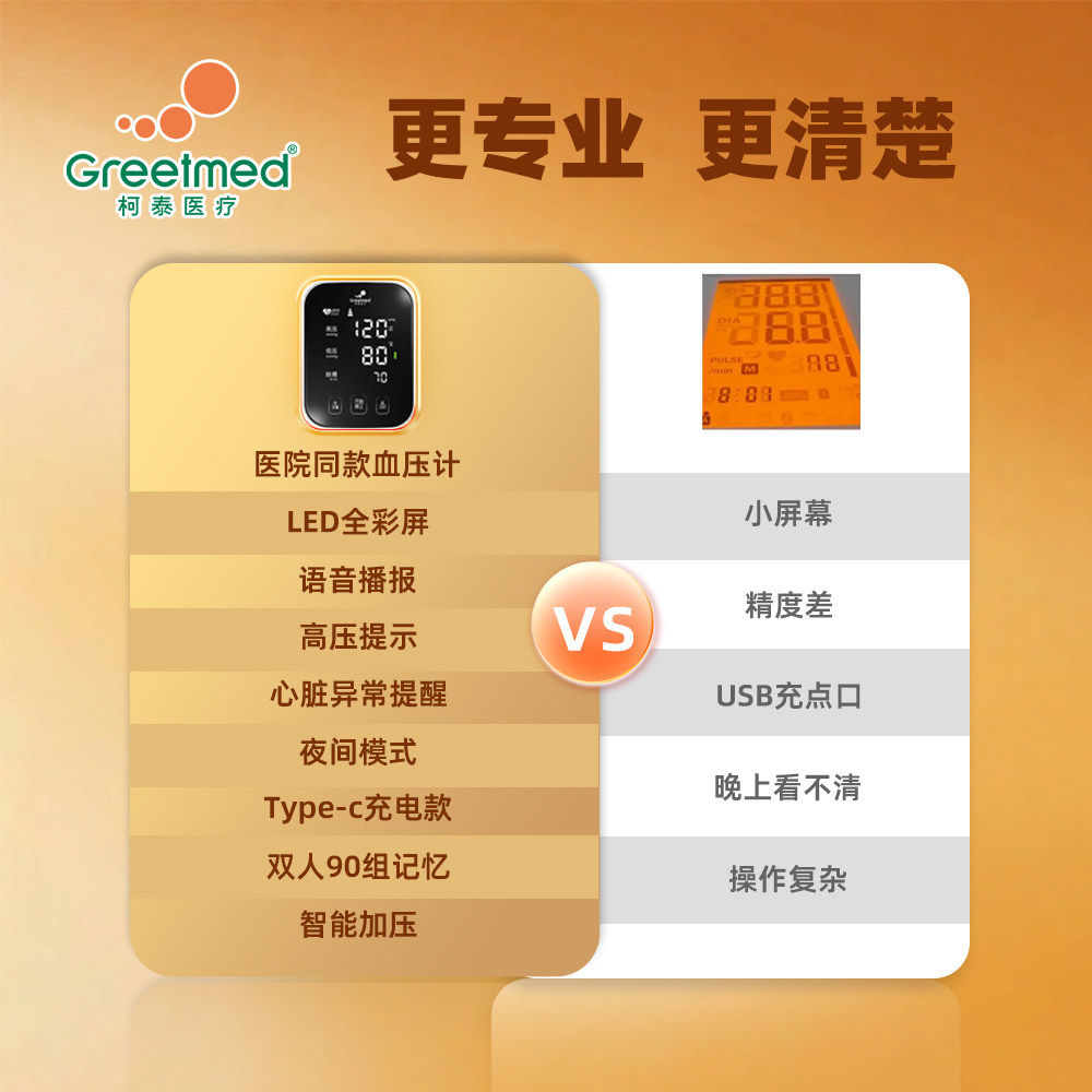 柯泰语音电子血压计老人家用臂式血压仪全自动准确测血压测量Z