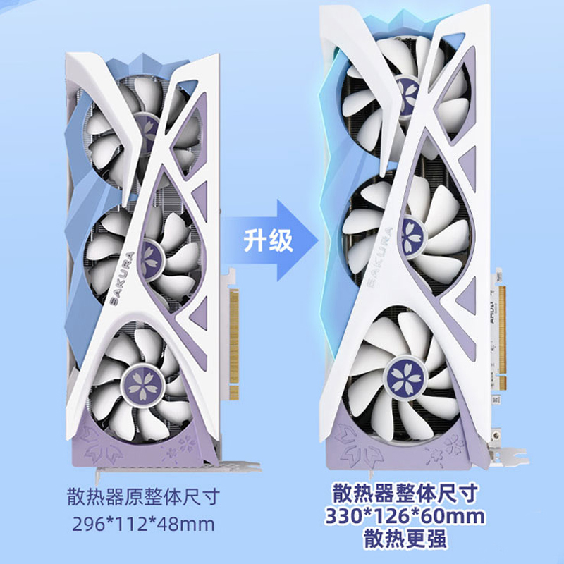 盈通 RX7700XT/7800XT 樱瞳花嫁白色台式机电脑游戏独立显卡 - 图2