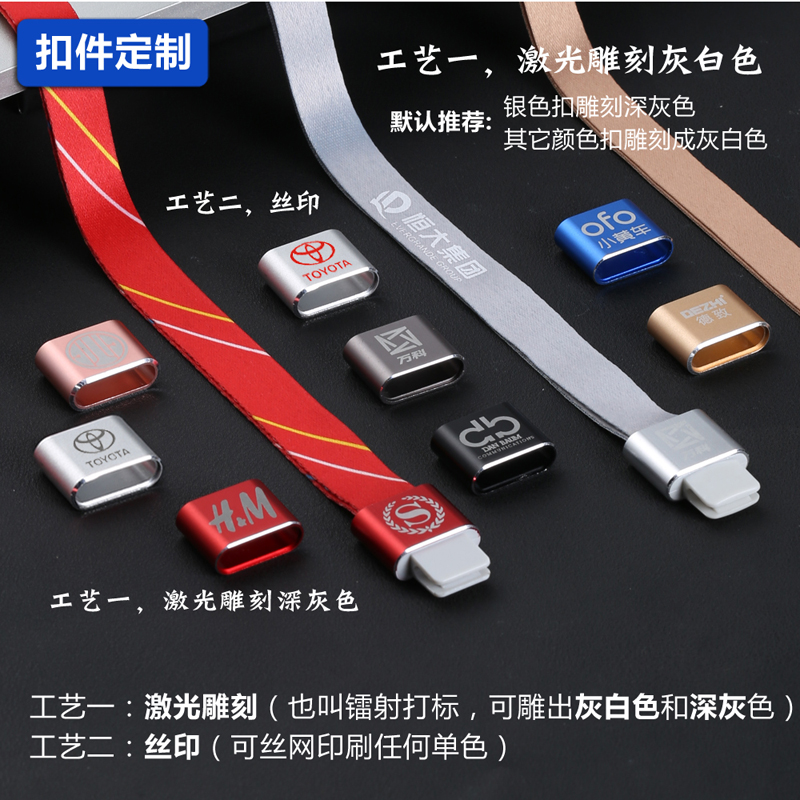 高档铝合金证件卡套定制员工工号牌厂牌姓名牌带挂绳工牌保护套人像卡校卡门禁胸卡套logo印刷金属工作证吊牌 - 图0