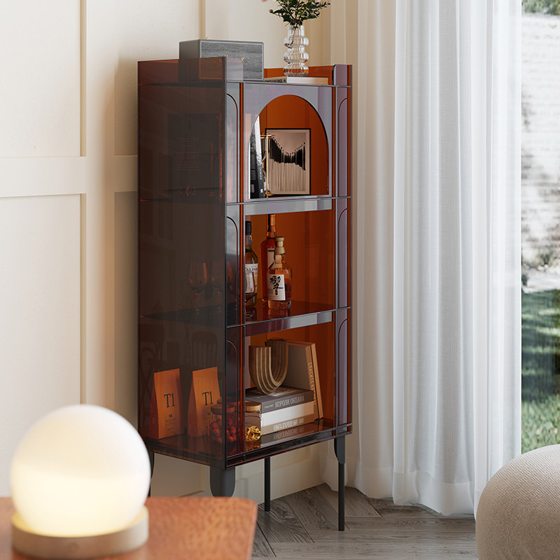 亚克力轻奢置物架收纳展示柜现代简约客厅酒水柜卧室多层落地书架,淘宝优惠券,粉丝福利购,淘宝优惠卷