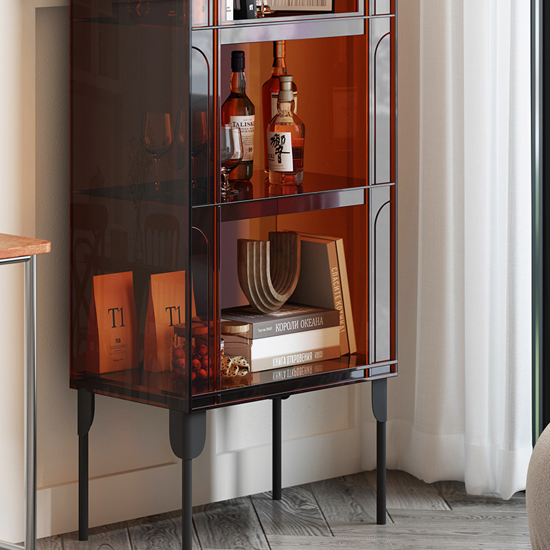 亚克力轻奢置物架收纳展示柜现代简约客厅酒水柜卧室多层落地书架,淘宝优惠券,粉丝福利购,淘宝优惠卷