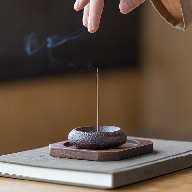 画续创意牡丹花开线香插座室内禅意茶道小香炉茶桌陶瓷香薰炉摆件,淘宝优惠券,粉丝福利购,淘宝优惠卷