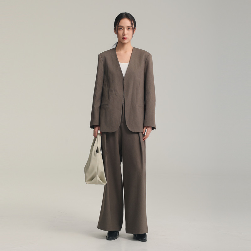 黑标BAIZHUO春季新款宽松垂感拖地压褶直筒阔腿休闲裤女AZ51CK207,淘宝优惠券,粉丝福利购,淘宝优惠卷