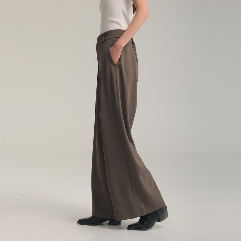 黑标BAIZHUO春季新款宽松垂感拖地压褶直筒阔腿休闲裤女AZ51CK207,淘宝优惠券,粉丝福利购,淘宝优惠卷