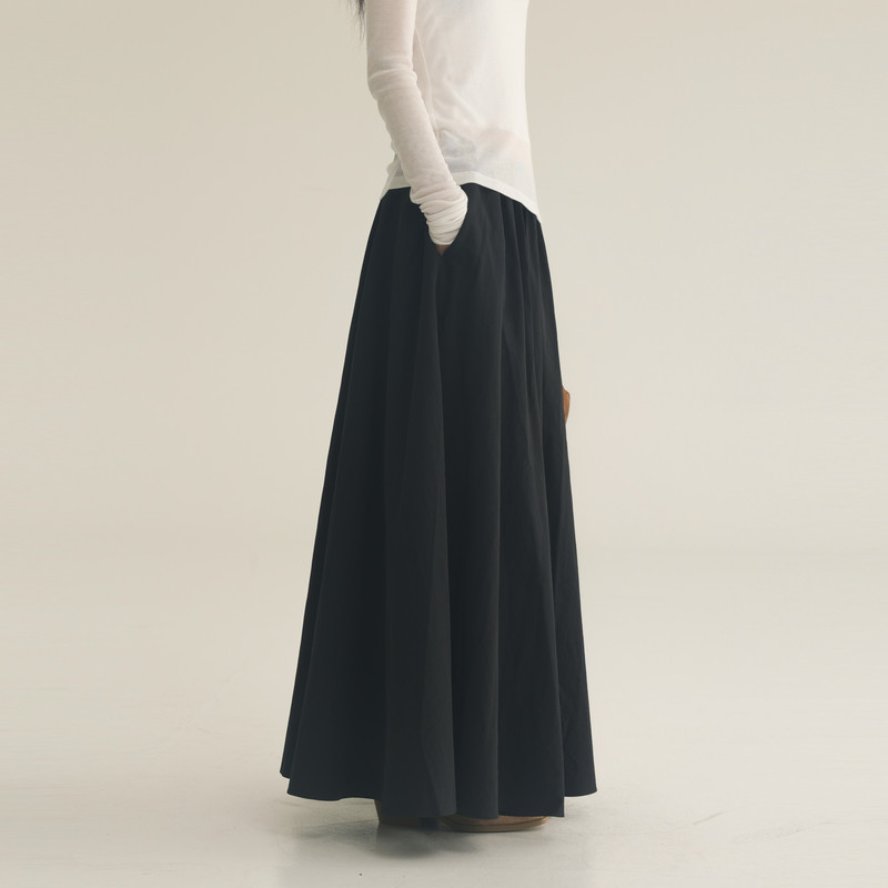 AIRIQI商场同款25秋新款简约复古A字碎褶垂坠感半身裙女AY53BQ091,淘宝优惠券,粉丝福利购,淘宝优惠卷