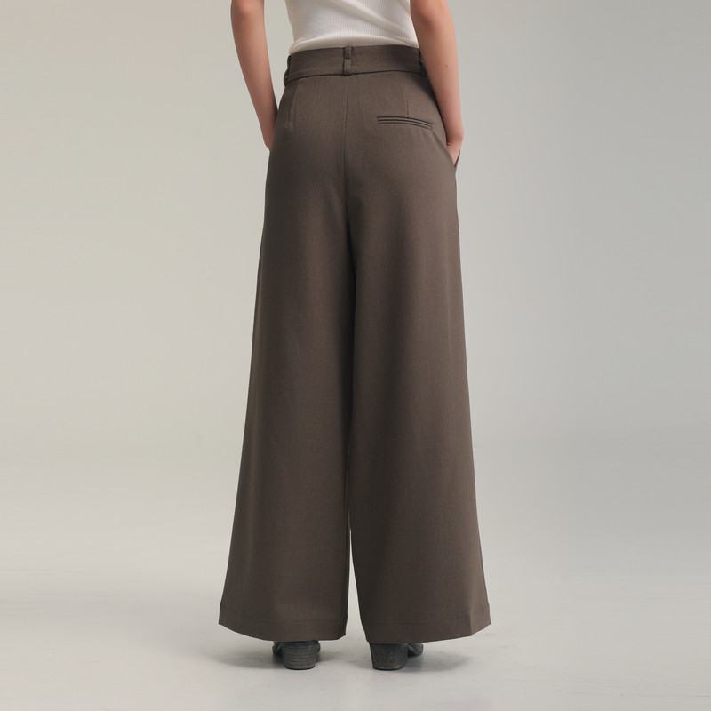 黑标BAIZHUO春季新款宽松垂感拖地压褶直筒阔腿休闲裤女AZ51CK207,淘宝优惠券,粉丝福利购,淘宝优惠卷