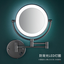 German JEACRFT gun grey bathroom with punch-free cosmetic mirror full copper enlarged telescopic comb dressing mirror wall-mounted mirror