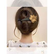 Retro Gentle Flowers Hair Clip Rear Brain Spoon Temperament GRIP CLIP SHARK CLIP ADVANCED SENSORY DISC HAIR CLIP HEAD ACCESSORIES WOMAN