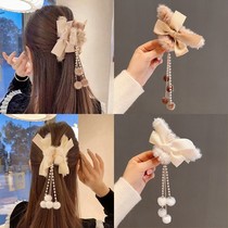 Plush Butterfly Junction Flow Suhair Clip Rear Brain Spoon Grip Clip Female Hairpin Large Number 2023 New Shark Clip Headwear