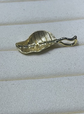 树叶吊坠珍珠配件s925纯银