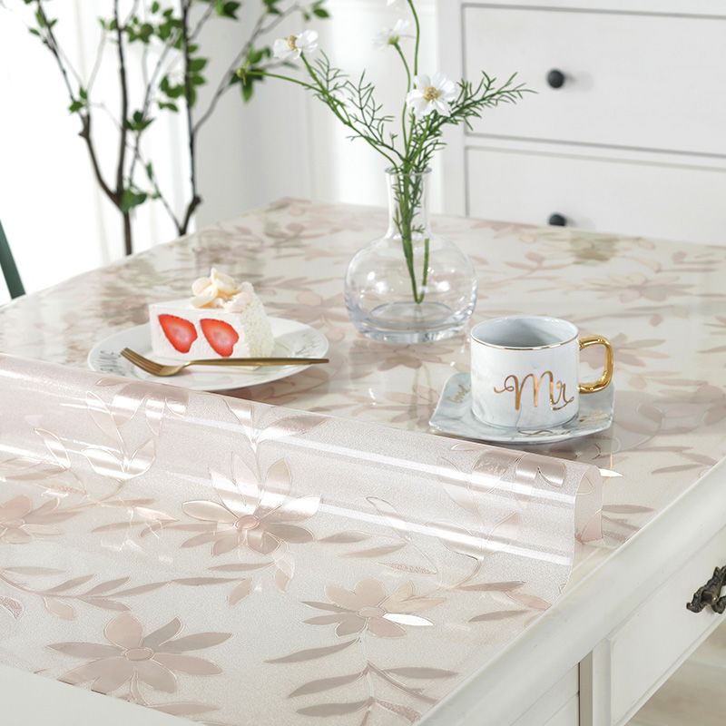 无味软玻璃PVC桌布防水防烫防油免洗塑料透明餐桌垫茶几厚水晶板 - 图3