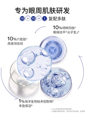 【米娅专属】DS德玛森氏UP21多肽眼精华抚平细纹淡化黑眼圈紧致