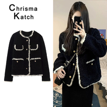 ChrismaKatch small fragrant wind jacket female autumn winter style lamb plush fur integrated thickened jacket short