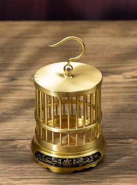 黄铜蝈蝈鸣虫笼摆件中式热销