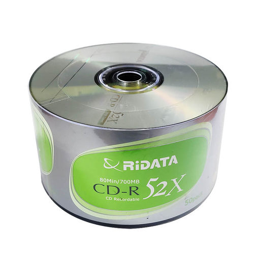 铼德ridata  可打印光盘CD-R 52X 50片装700m 空白刻录盘 - 图1