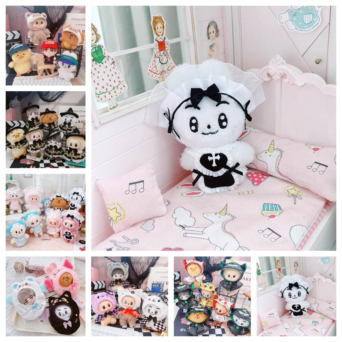 仅售衣服】10cm娃衣服帽披肩海星体明星娃娃棉花娃娃衣服配饰集合 - 图0