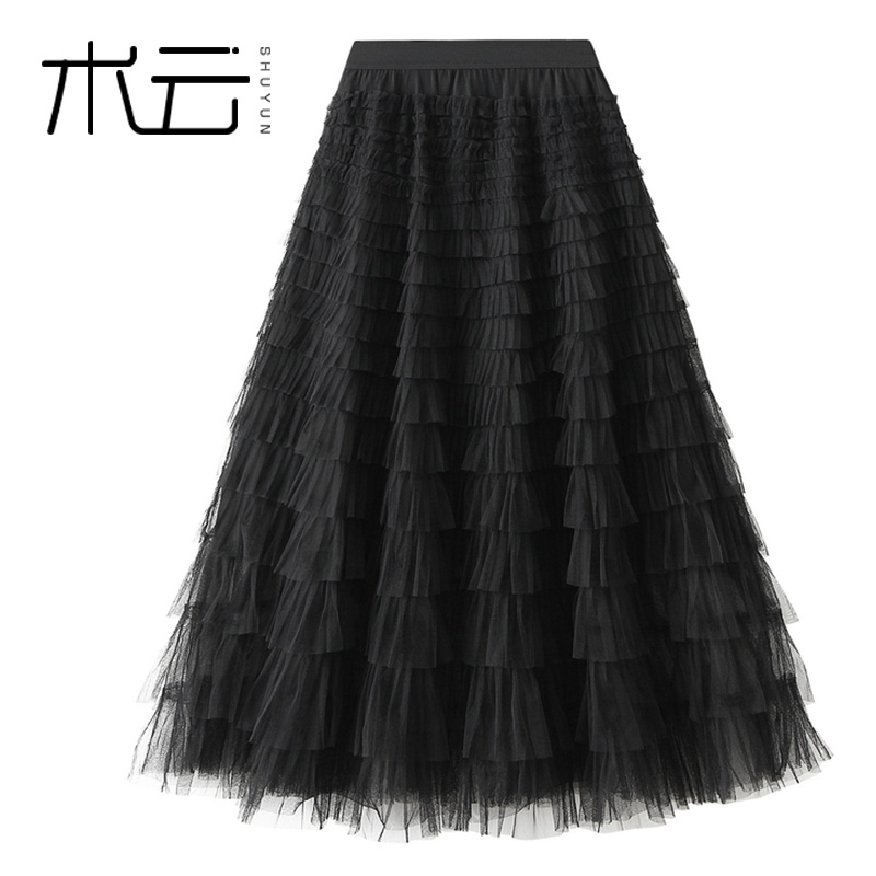 2210层层网纱蛋糕裙春秋2023夏纱裙 术云半身裙