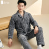 Men's flannel autumn and winter pajamas home clothes