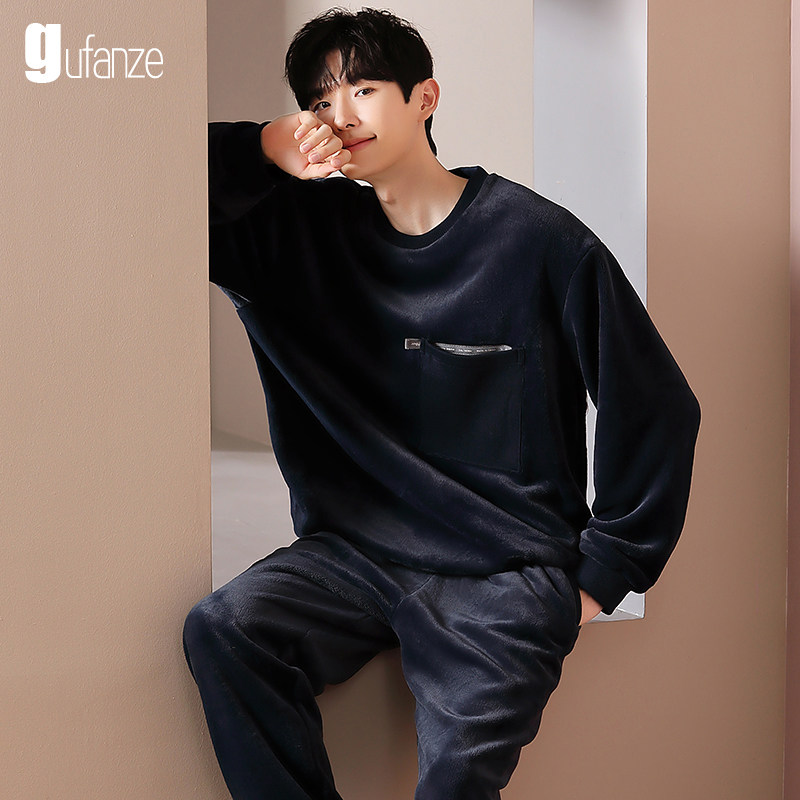 男士睡衣冬季珊瑚绒加厚加绒秋冬款法兰绒男款套头家居服春秋新款,淘宝优惠券,粉丝福利购,淘宝优惠卷