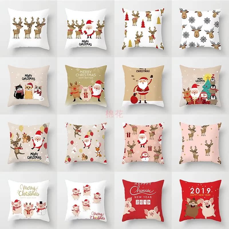 Christmas Pillowcase Nordic Style Cushions Christmas - 图0