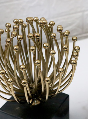 跨境北欧轻奢花蕊大理石装饰摆件高级感客厅家居简约礼品工艺品厂