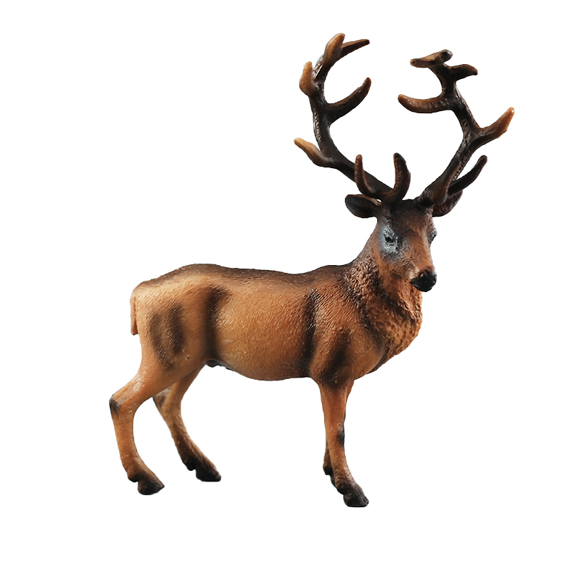 童德欧洲麋鹿模型仿真野生动物玩具实心塑胶儿童认知益智-图0