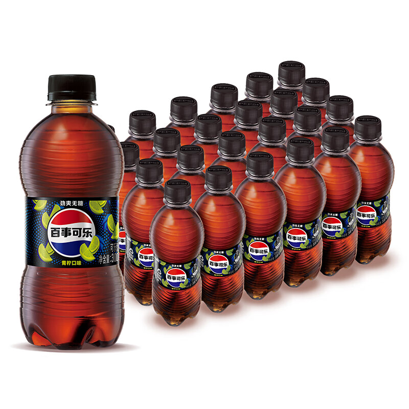 百事可乐碳酸饮料300ml*6小瓶装原味可乐无糖青柠迷你装汽水特价
