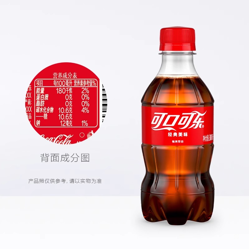 可口可乐汽水300ml*12瓶迷你小瓶装夏日休闲碳酸饮料肥宅快乐水 - 图0