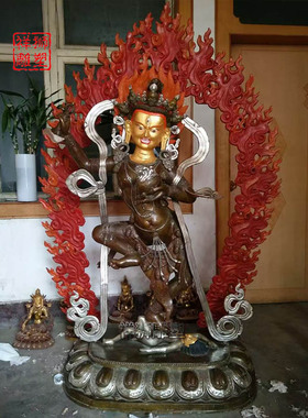 1米2纯铜金刚亥母佛像摆件神铜像