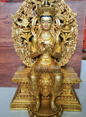 黄铜鎏金弥勒佛佛像大型摆件定制