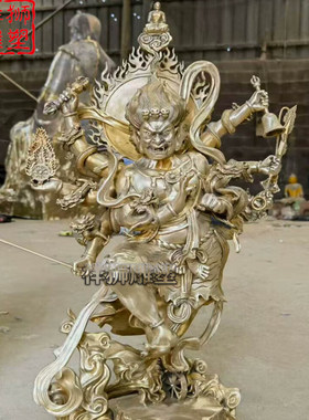 密宗护法铜雕秽迹金刚佛像摆件