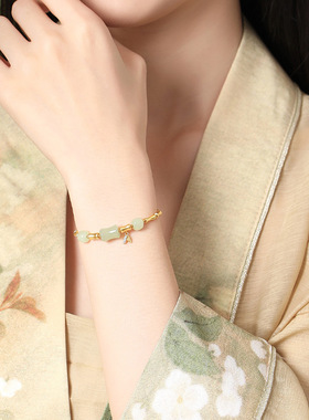 高级感竹节2323年新款天然和田玉