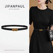  Belt lady genuine leather slim belt female summer 100 lap suit decoration accessories dress shirt closedown chain pants with black