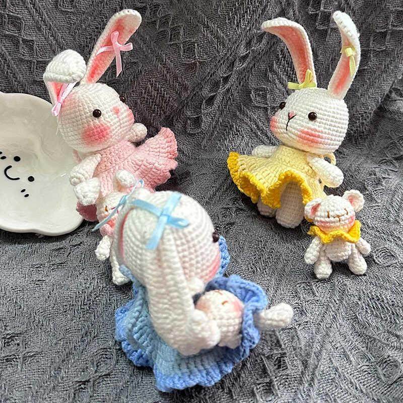 自制可爱兔子玩偶手工编织diy材料包钩针毛线团送女友闺蜜礼物,淘宝优惠券,粉丝福利购,淘宝优惠卷