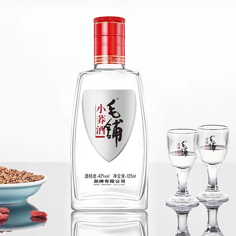 毛铺苦荞酒劲牌42度125ml*6瓶12支24小玻璃瓶荞香型配制白酒基酒-图0