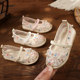 Zapatos Hanfu para niña, zapatos bordados de estilo étnico.