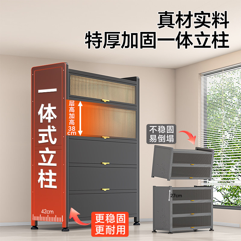 钢制阳台储物柜落地收纳柜大容量防晒置物柜靠墙一体家用铁皮柜子,淘宝优惠券,粉丝福利购,淘宝优惠卷