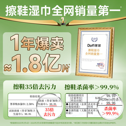 答菲擦鞋湿巾专用免洗去污神器刷鞋洗鞋易擦净小白鞋清洁湿纸巾 - 图0
