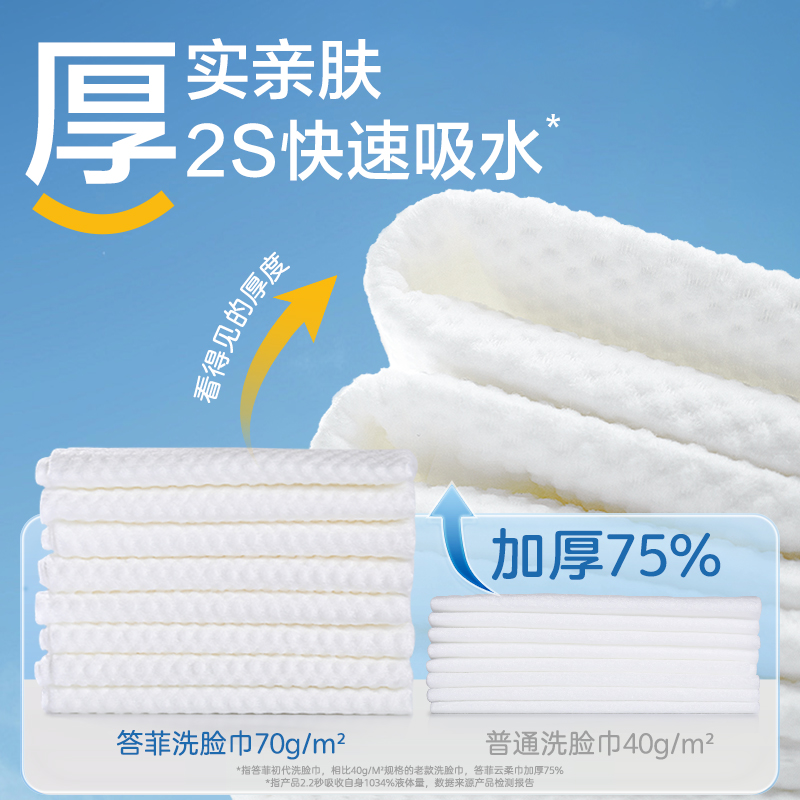 答菲洗脸巾一次性家庭装加厚悬挂壁挂抽取式洁面擦脸巾非纯棉柔巾