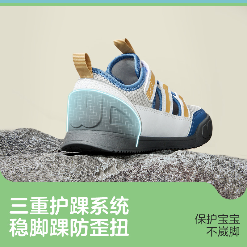 稳健医疗wkid儿童凉鞋2024新款夏季软底防滑网面男女宝宝学步凉鞋